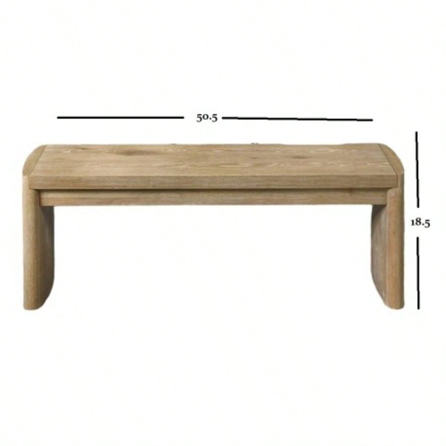 Modern Contemporary Style Upholstery Round Corners Dining Room Oak