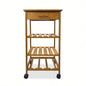 Modern Contemporary Trolley With Three Open Shelves And Storage Drawer