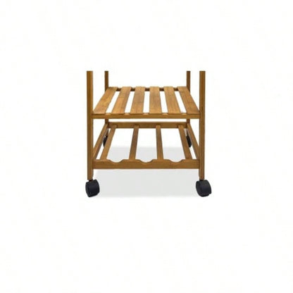 Modern Contemporary Trolley With Three Open Shelves And Storage Drawer