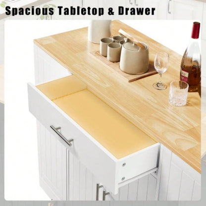 53 Kitchen Storage Islands with Drawers and Trash Can Storage Kitchen Dining. Modern Farmhouse Design, White, 53.2x 20.9Dx 38.0H.