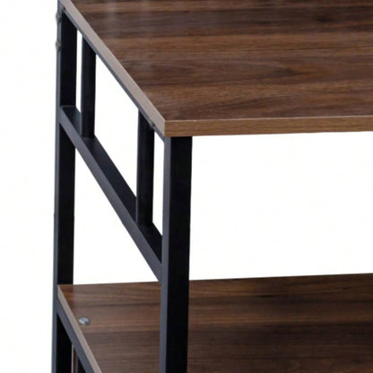 Kitchen Bakers Rack with Door, Microwave Oven Stand, Utility Storage Shelf, Durable Kitchen Organizer Small Spaces