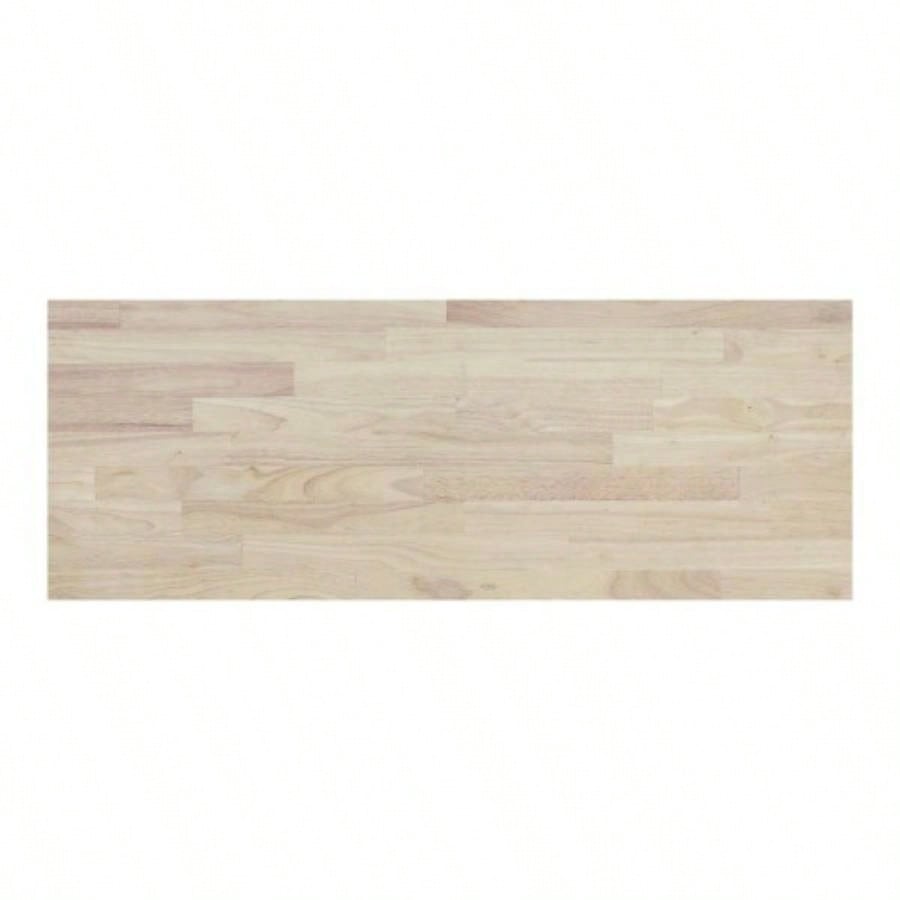 Kitchen Island with Rubber wood Countertop, Kitchen Cart on 5 Wheels with Storage Cabinet and 5 Drawers Dinning Room, White