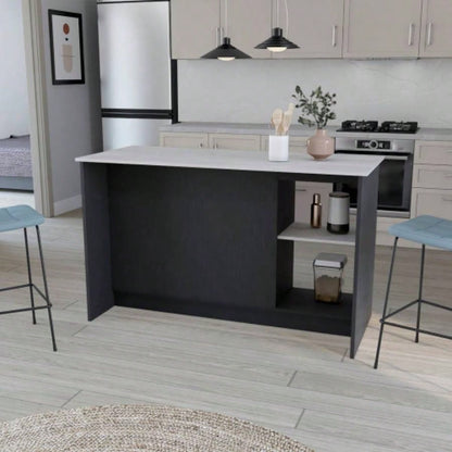 Kitchen Island Padua, Kitchen, Black/ Onyx