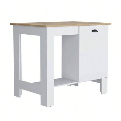 Kitchen island Shoproni, One Drawer, White