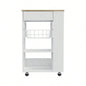Kitchen Cart Sonex, Kitchen, White/ Light Oak