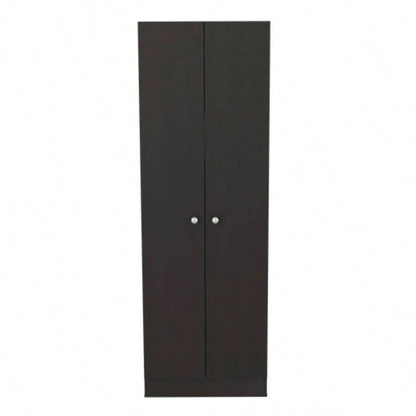 Multistorage Cabinet 71 H, Two Doors, Five Internal Shelves, Black