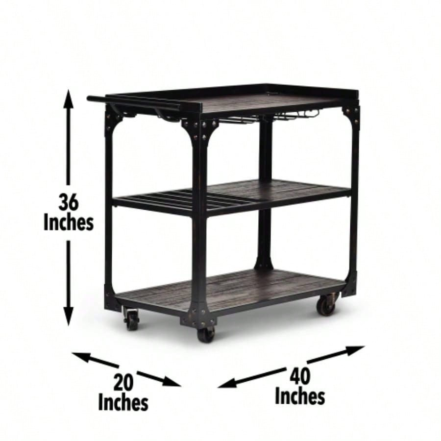 - Cart With Casters - Black