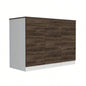 Kitchen Island Metask, Kitchen, White/ Dark Walnut
