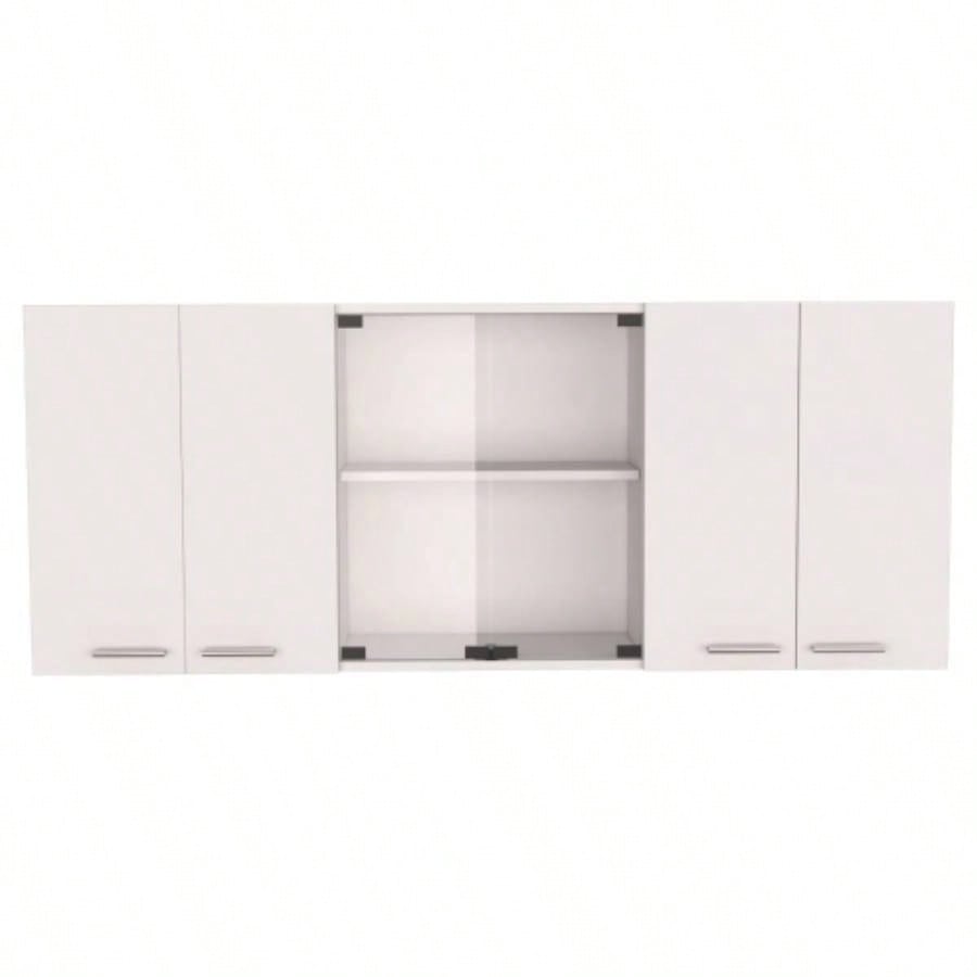Briargate 2 - Piece Kitchen Set, Kitchen Island and Wall Cabinet, White and Walnut