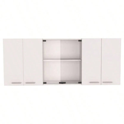 Briargate 2 - Piece Kitchen Set, Kitchen Island and Wall Cabinet, White and Walnut