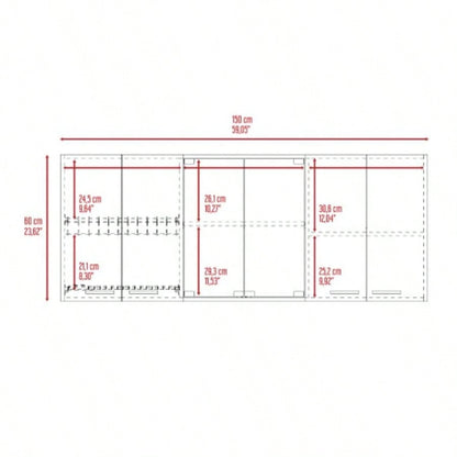 Briargate 2 - Piece Kitchen Set, Kitchen Island and Wall Cabinet, White and Walnut