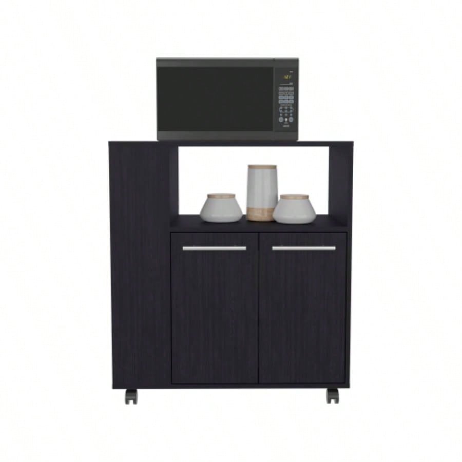 Kitchen Cart, 2 Doors, 3 Shelves, 4 Wheels