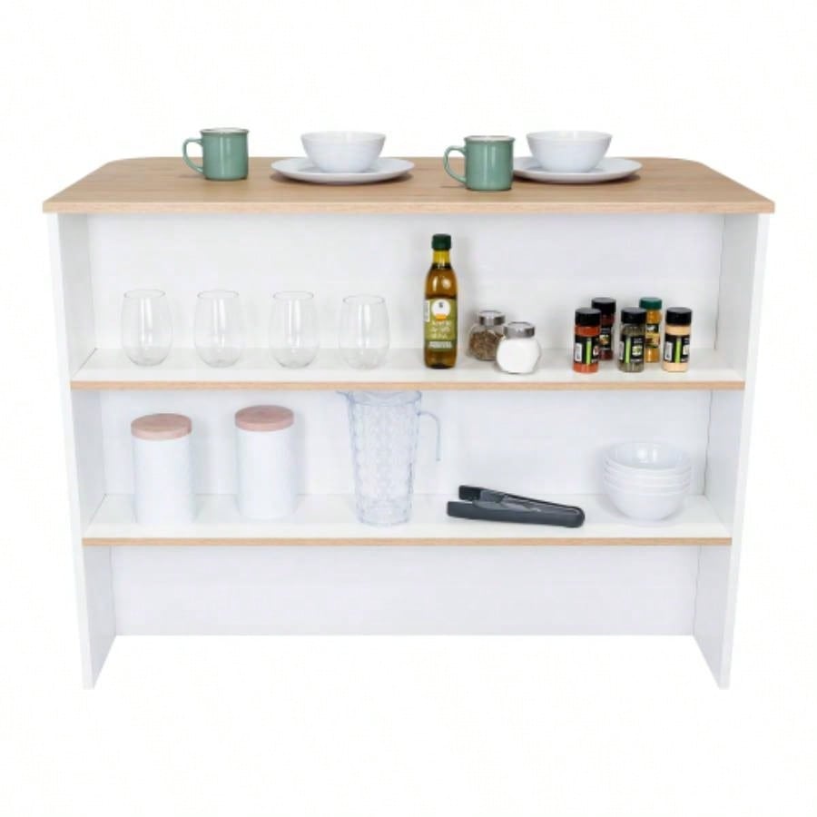 Kitchen Bar Dayton, Kitchen, White/ Light Pine