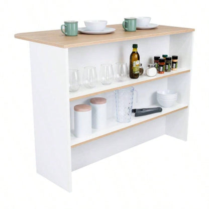 Kitchen Bar Dayton, Kitchen, White/ Light Pine