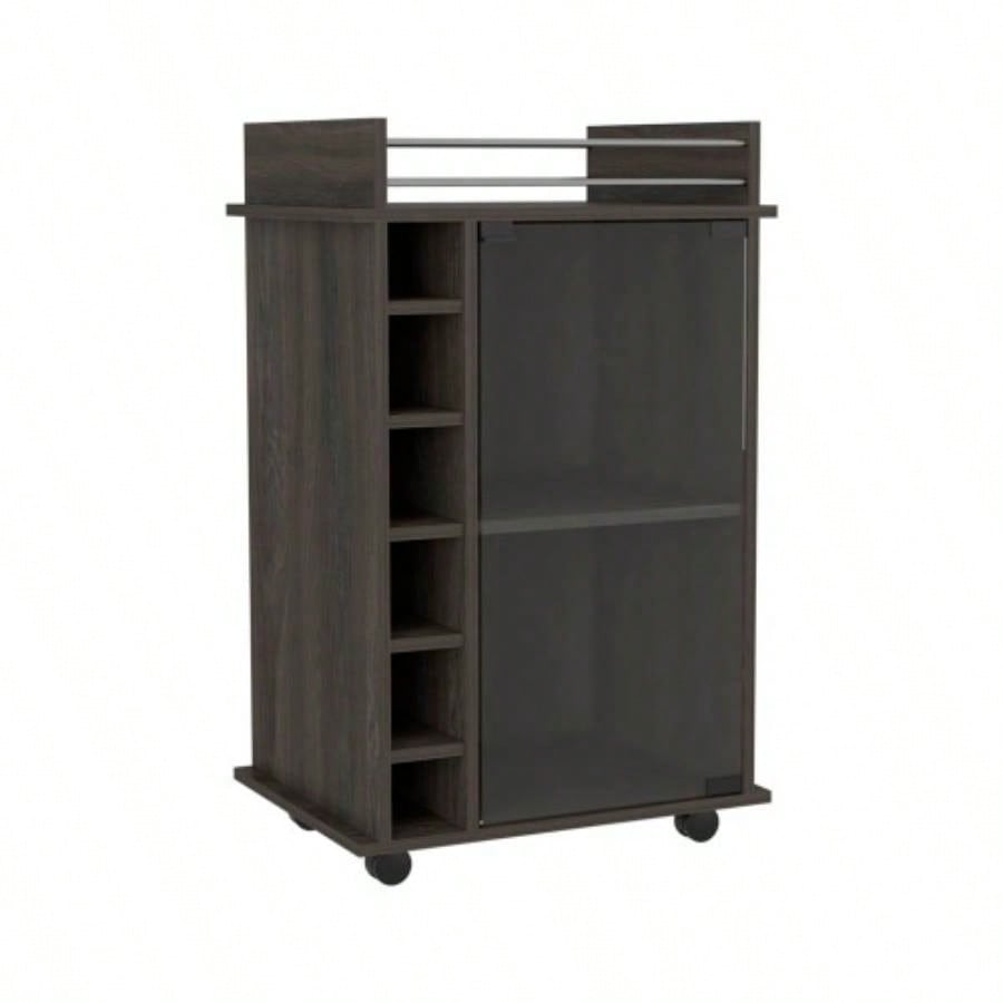Bar Cart Baltimore, Six Wine Cubbies, Carbon Espresso
