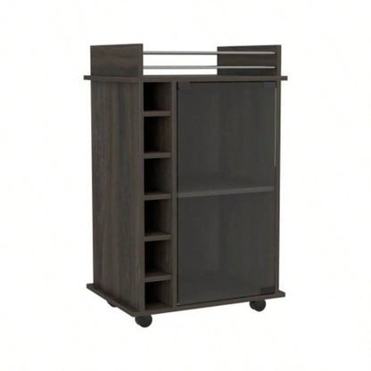 Bar Cart Baltimore, Six Wine Cubbies, Carbon Espresso