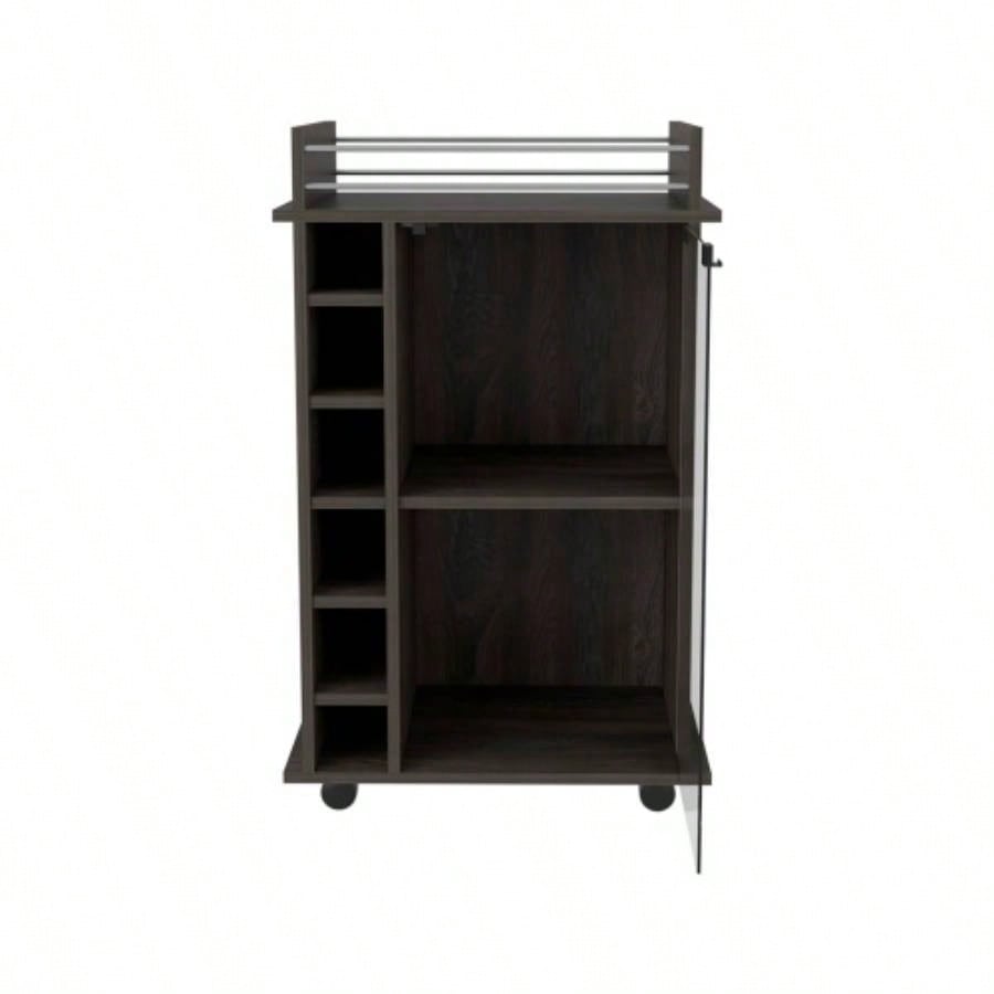 Bar Cart Baltimore, Six Wine Cubbies, Carbon Espresso