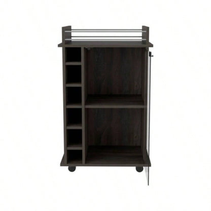 Bar Cart Baltimore, Six Wine Cubbies, Carbon Espresso