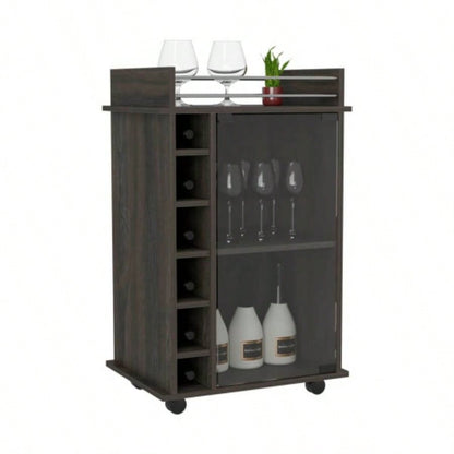 Bar Cart Baltimore, Six Wine Cubbies, Carbon Espresso