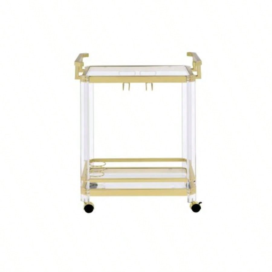 Aerin - Server Cart With Casters - Gold