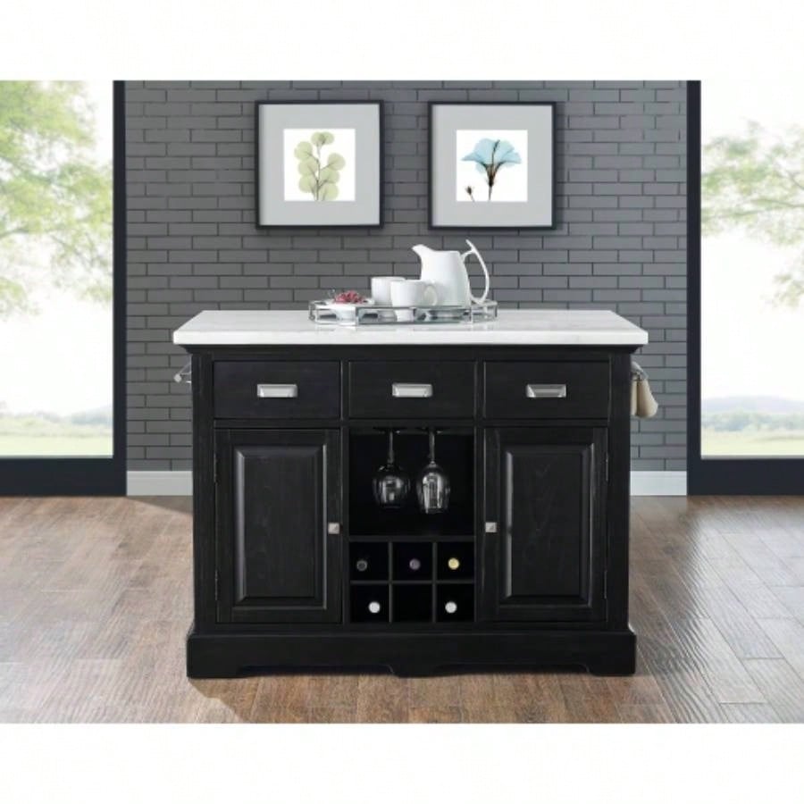 Aspen - Kitchen Island - Black