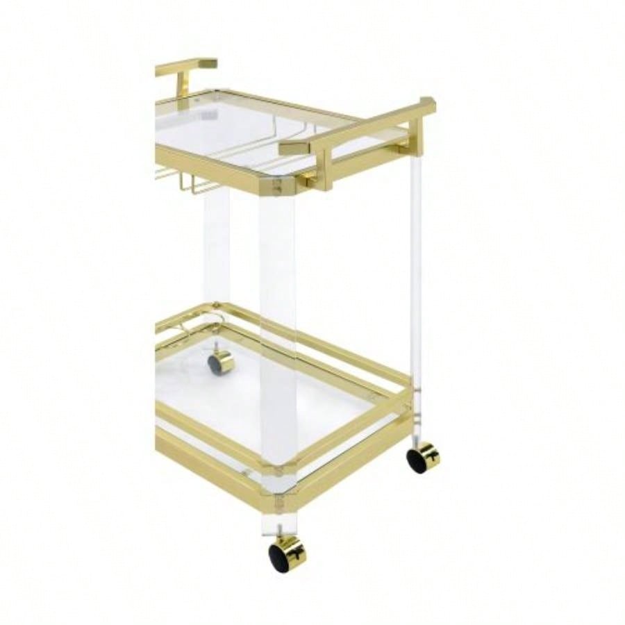 Aerin - Server Cart With Casters - Gold