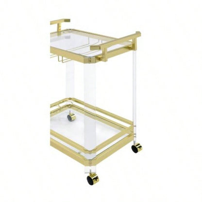 Aerin - Server Cart With Casters - Gold