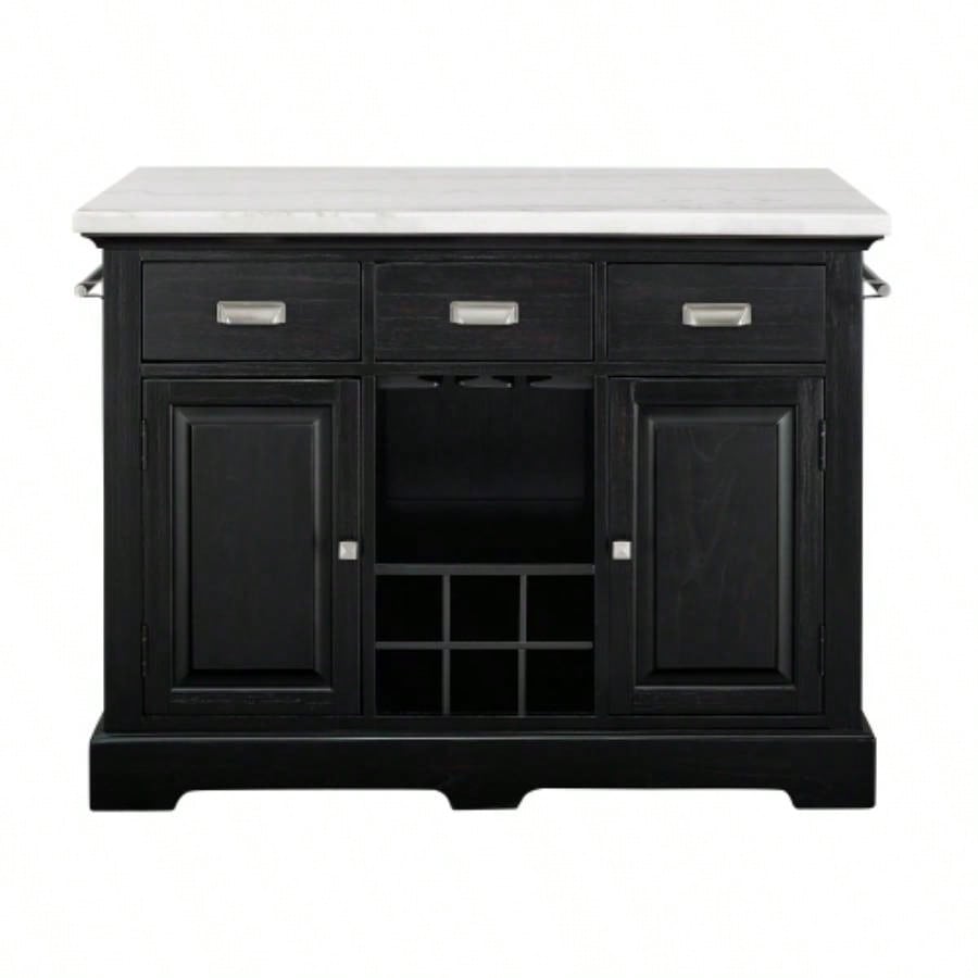 Aspen - Kitchen Island - Black