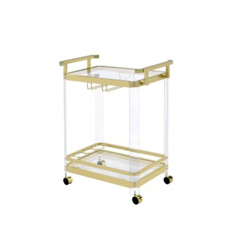 Aerin - Server Cart With Casters - Gold