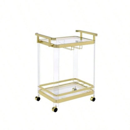 Aerin - Server Cart With Casters - Gold