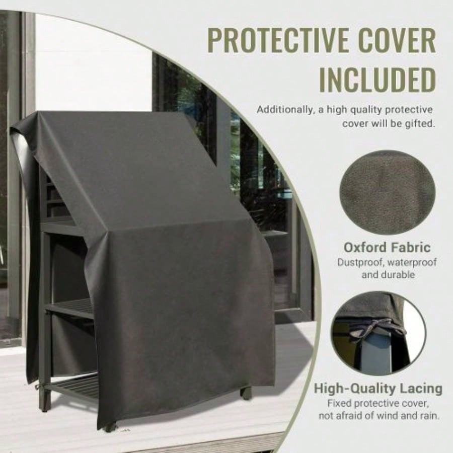 Outdoor Kitchen Island with Storage, Aluminum Kitchen Storage Island Kitchen Food Prep Table with Double Storage Rack, Freestanding Bar Center with Protective Cover Indoor Outdoor