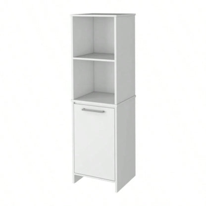 Danforth Pantry Cabinet, Single Door Cabinet, Four Shelves