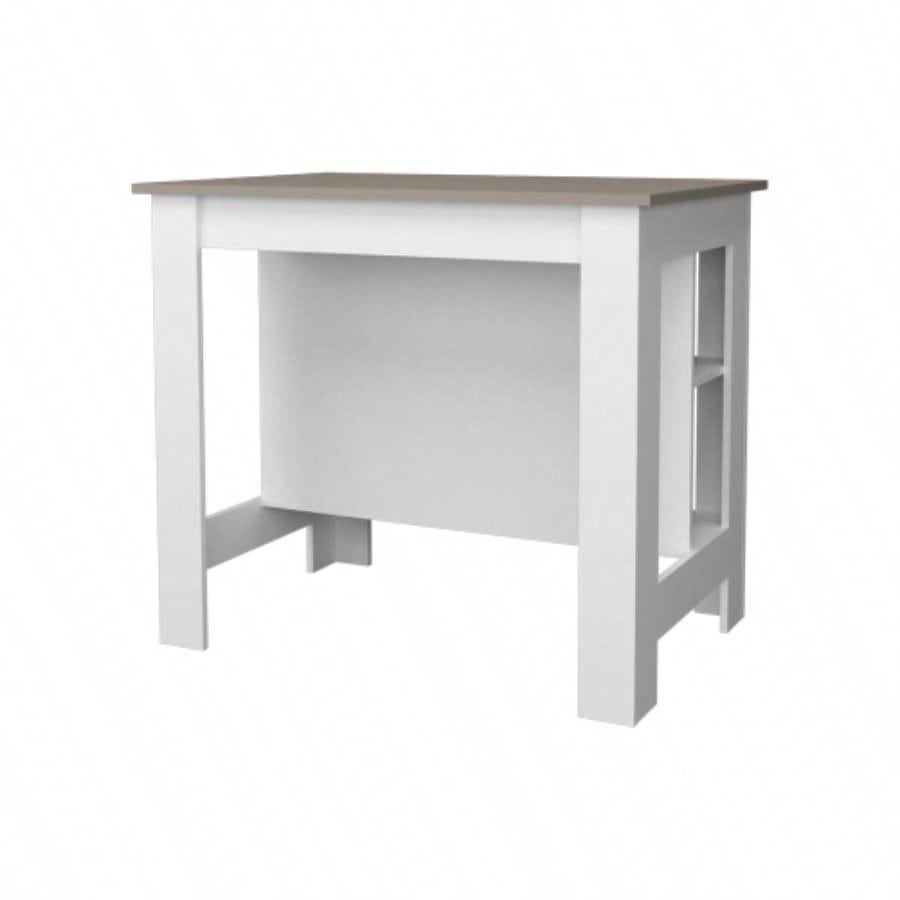 Kitchen Island, Kitchen, Taupe/ White
