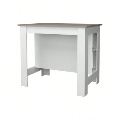Kitchen Island, Kitchen, Taupe/ White
