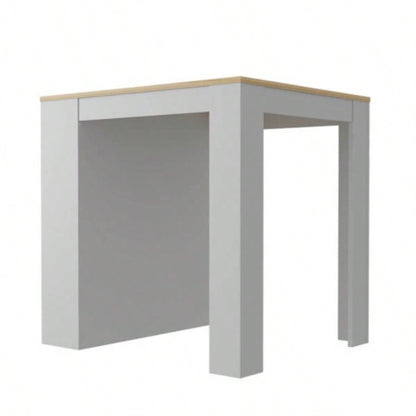 Kitchen Counter Dining Table Toledo, Kitchen, White/ Light Oak