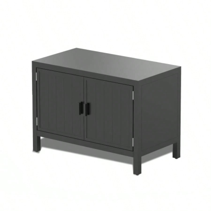 Outdoor Kitchen Island with Storage, Aluminum Kitchen Storage Island Outdoor Grill Table, Freestanding Outdoor Prep Table Grill Storage Cabinet with Protective Cover BBQ, Deck, Patio