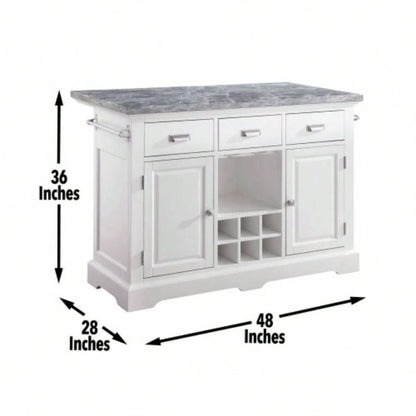 Zermatt - Kitchen Island - White