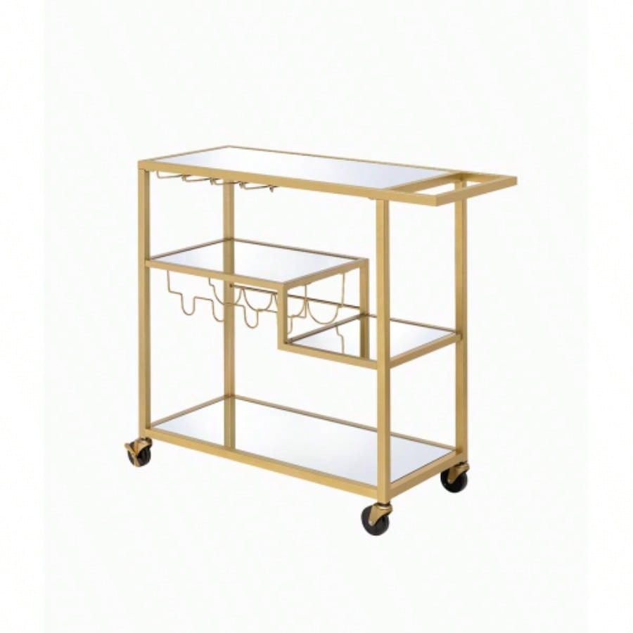 Adamsen Mirrored Champagne Serving Cart