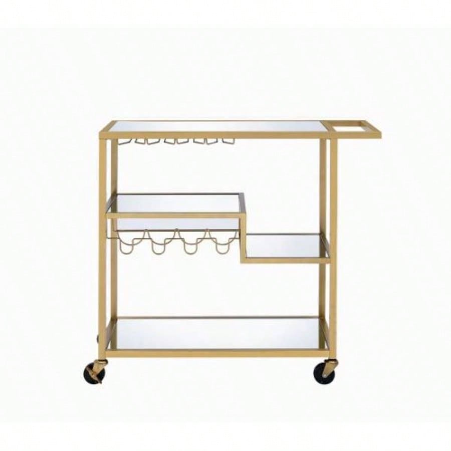 Adamsen Mirrored Champagne Serving Cart