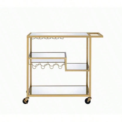 Adamsen Mirrored Champagne Serving Cart