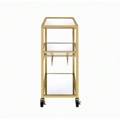 Adamsen Mirrored Champagne Serving Cart