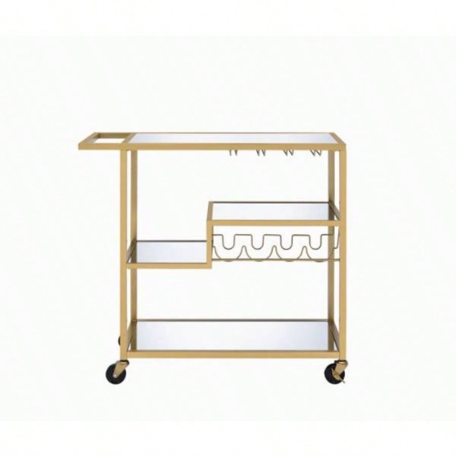 Adamsen Mirrored Champagne Serving Cart