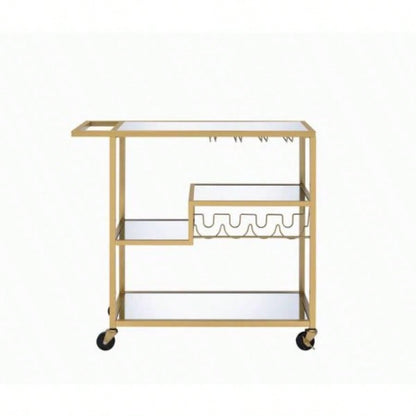 Adamsen Mirrored Champagne Serving Cart