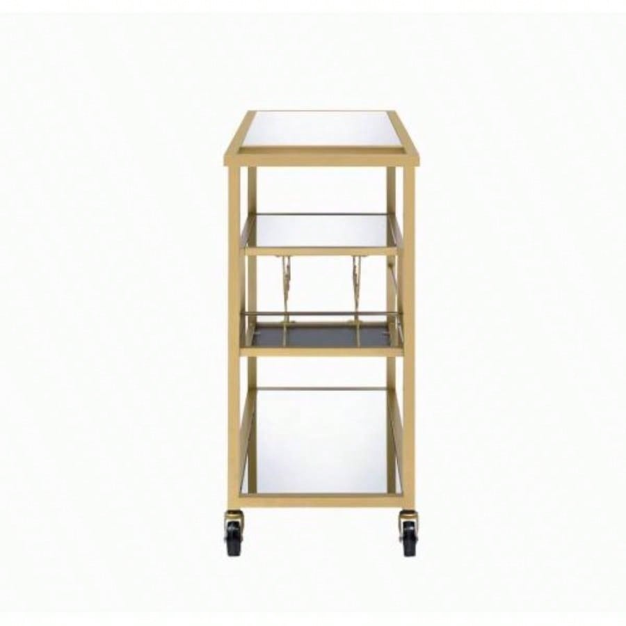 Adamsen Mirrored Champagne Serving Cart