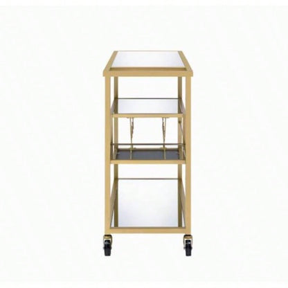 Adamsen Mirrored Champagne Serving Cart