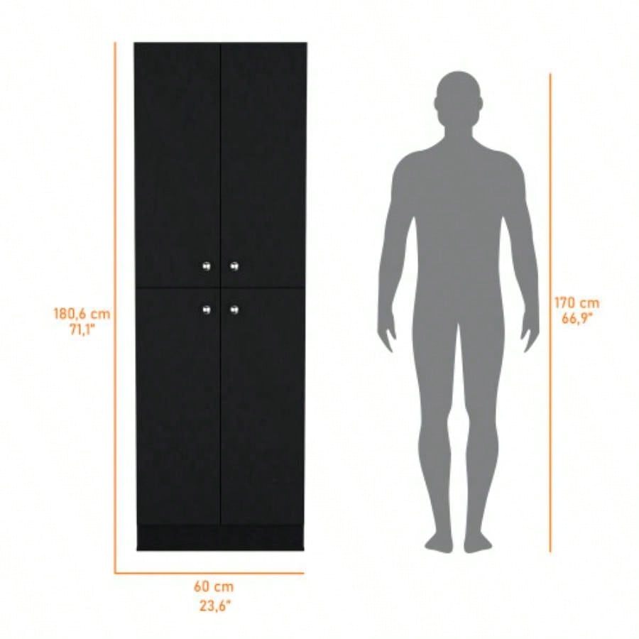 Cameron Pantry Cabinet with 4 doors and 5 hidden shelves