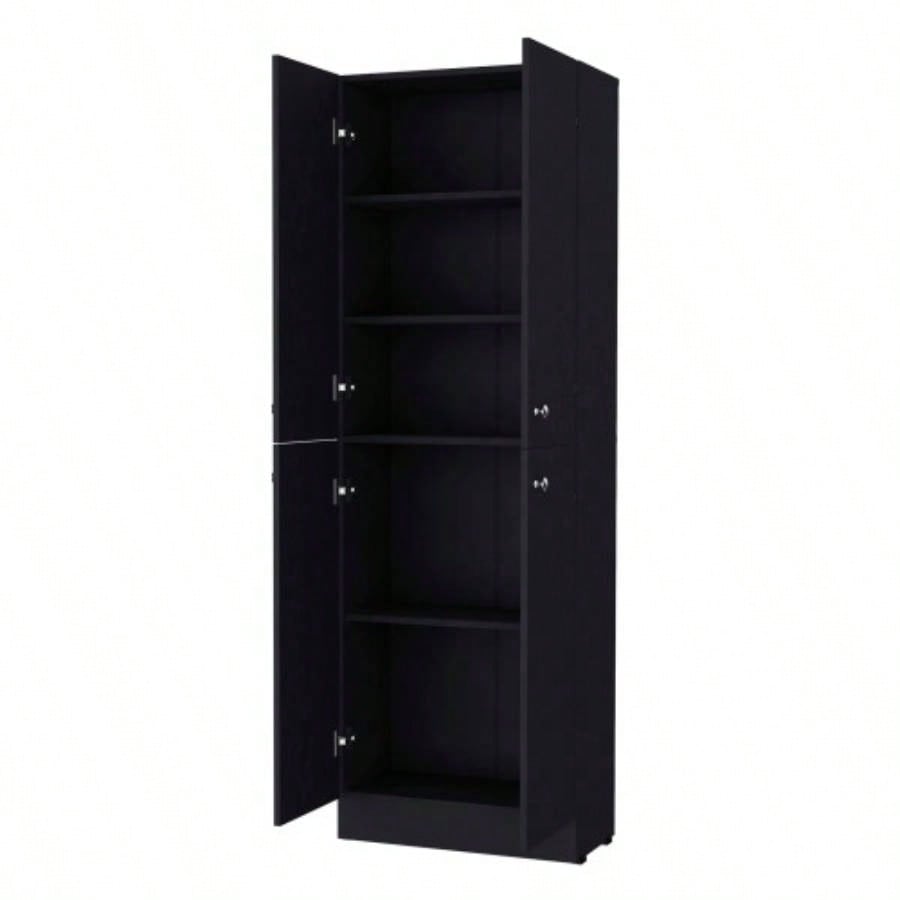 Cameron Pantry Cabinet with 4 doors and 5 hidden shelves