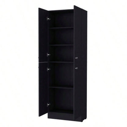 Cameron Pantry Cabinet with 4 doors and 5 hidden shelves