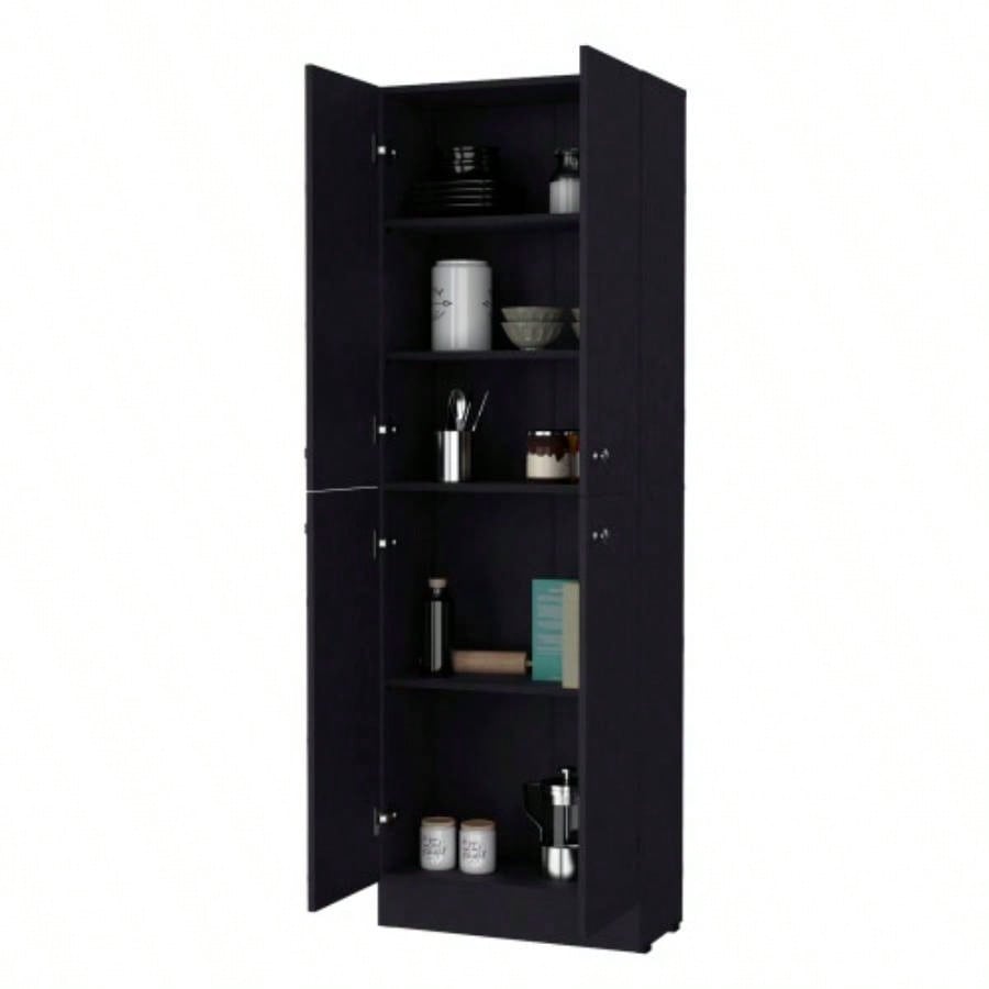 Cameron Pantry Cabinet with 4 doors and 5 hidden shelves