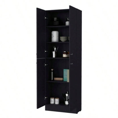 Cameron Pantry Cabinet with 4 doors and 5 hidden shelves